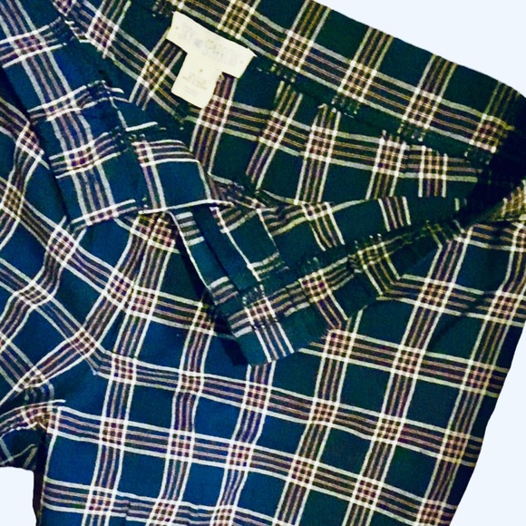 Sky and Sparrow Plaid Pants , Classic Straight Leg Relaxed Fit Plaid Pants - Picture 6 of 9